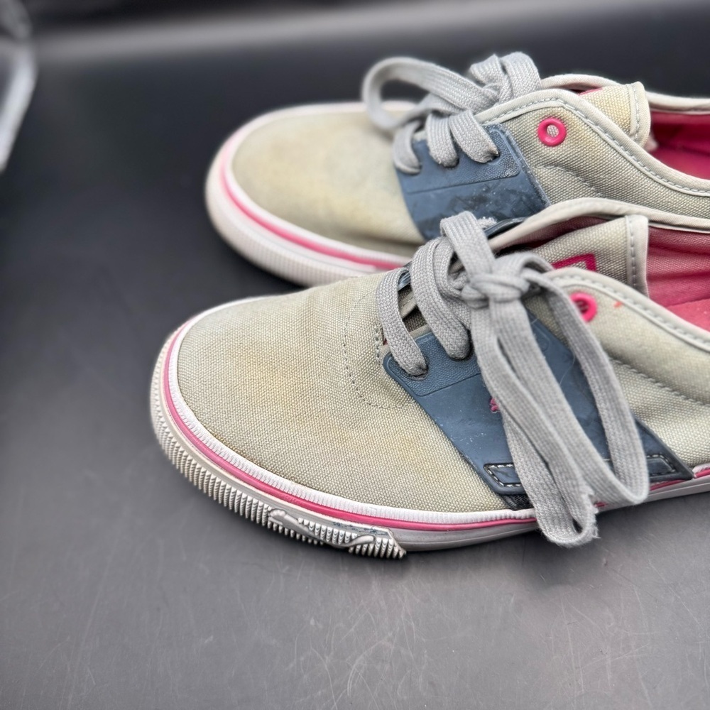 PUMA SPORT LIFESTYLE BLUE GRAY WOMEN'S ATHLETIC SKATE SHOES SIZE 6.5 PINK TRIM - Picture 4 of 12
